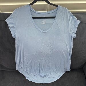 Sky Blue V-Neck Women's Tee
